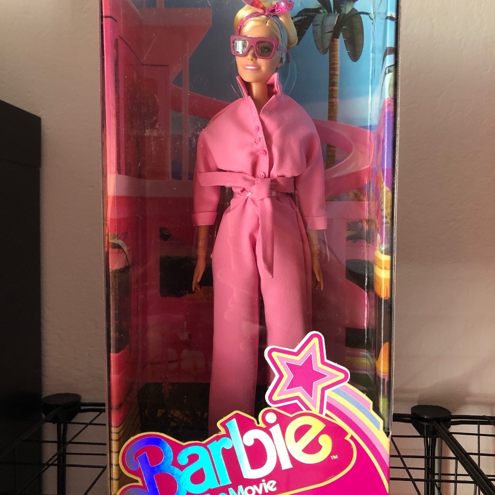 Barbie the Movie Barbie Doll Pink Jumpsuit New in Box Margot Robbie Barbie Doll